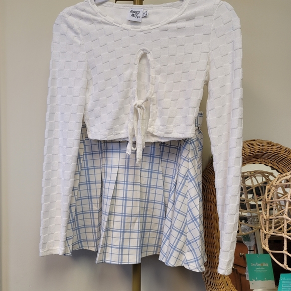 GARAGE Jupe Brittany Pleated Skirt White Serenity 😍 - Picture 4 of 9